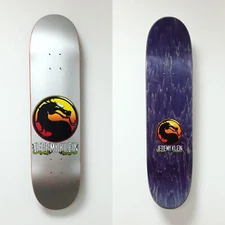Jk Industries Dragon Mortal Kombat Jeremy Klein Hand Screened Deck Silver Ltd /8