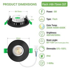 UK Ultra Slim Recessed LED Flat Panel Ceiling Spot Lights Downlights Spotlights