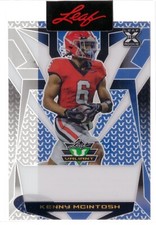 SEATTLE SEAHAWKS 2023 LEAF VALIANT BLUE PRISMATIC RC KENNY MCINTOSH 1/1