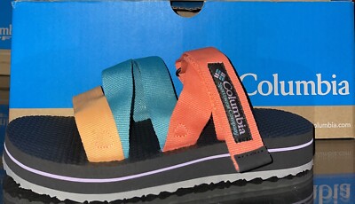 Columbia Alava Slide Sandal Multicolored Lychee/Pacific Rim Women s Size 10 NWB