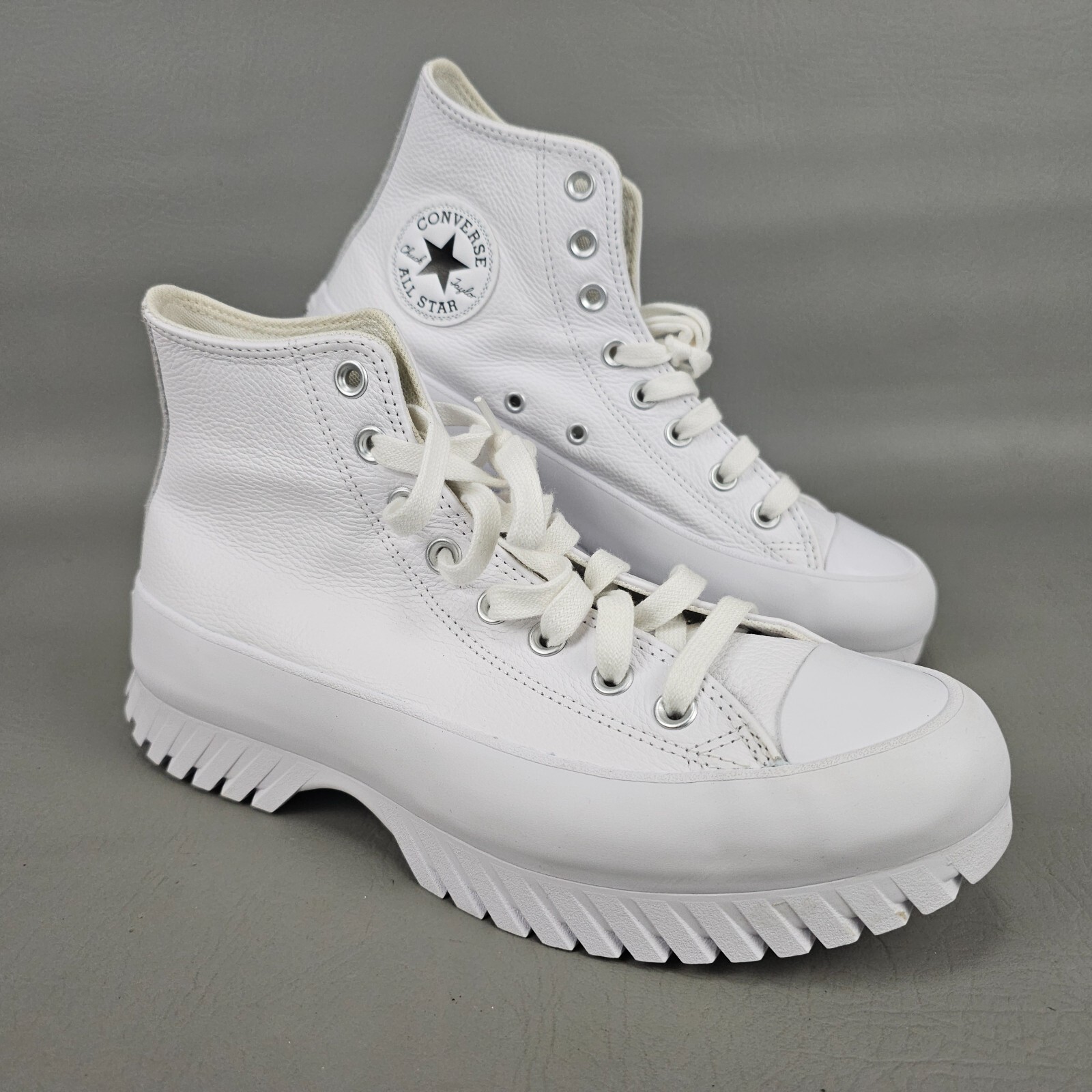 Converse Unisex CTAS Lugged 2.0 Leather White Sneakers Size M 7.5 W 9.5 A03705C-image