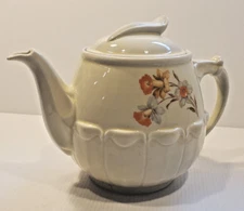 Enterprise Aluminum Co. Orange Floral 6 Cup Drip-O-Lator Coffee/Teapot VTG