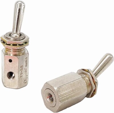 TV-3S Solenoid Air Valve Knob Toggle Value Switch Pneumatic Mechanical 3 Way ...