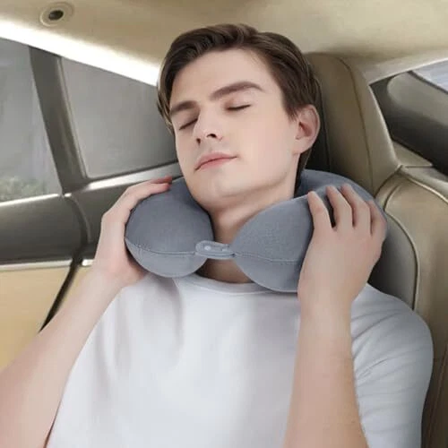 Travel Pillow for Airplane-2 Pack Memory Foam Neck Pillows Soft & Support Tra...
