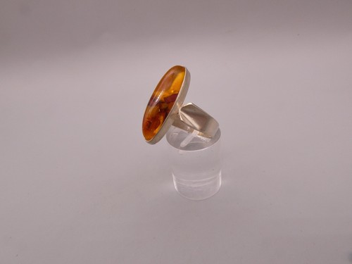 Ring Silber 835 aufregendes Design wunderbare Variante mit Bernstein FISCHLAND - Bild 5 von 5
