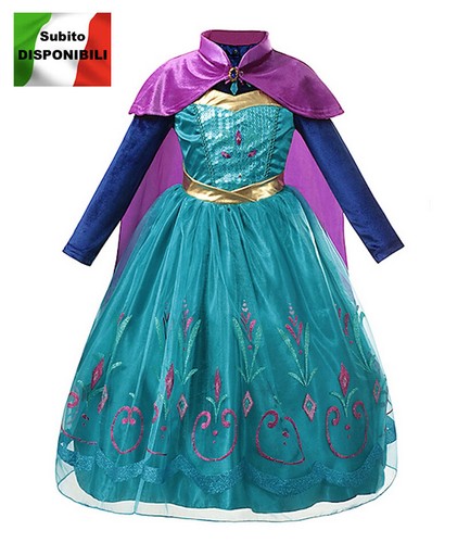 Frozen Vestido Carnaval Elsa Coronación Como Elsa Traje Vestido FROZ039 SD  | eBay