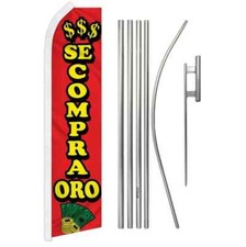 Se Compra Oro Swooper Flutter Feather Advertising Flag  Pole Kit
