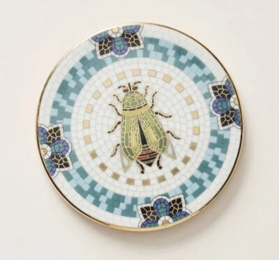 ANTHROPOLOGIE 蜂モザイク皿 2枚 The Bistro Tile Stoneware Cheese