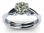 2 Ct Vvs1 White Round Cut Moissanite Diamond Wedding Ring Sterling Silver Size 7