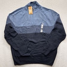 Dockers Men's XL Multi-Toned Navy 1/4 Zip Sweater NWT