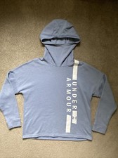 Womens Under Armour Size L Loose Funnel Neck Hooded Sweatshirt
