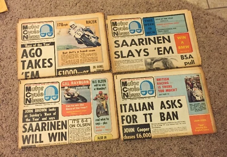 LOT OF 4 1972 MOTOR CYCLE NEWS WEEKLY MOTORCYCLE NEWSPAPERS September MONTH L👀k - Image 2 of 4