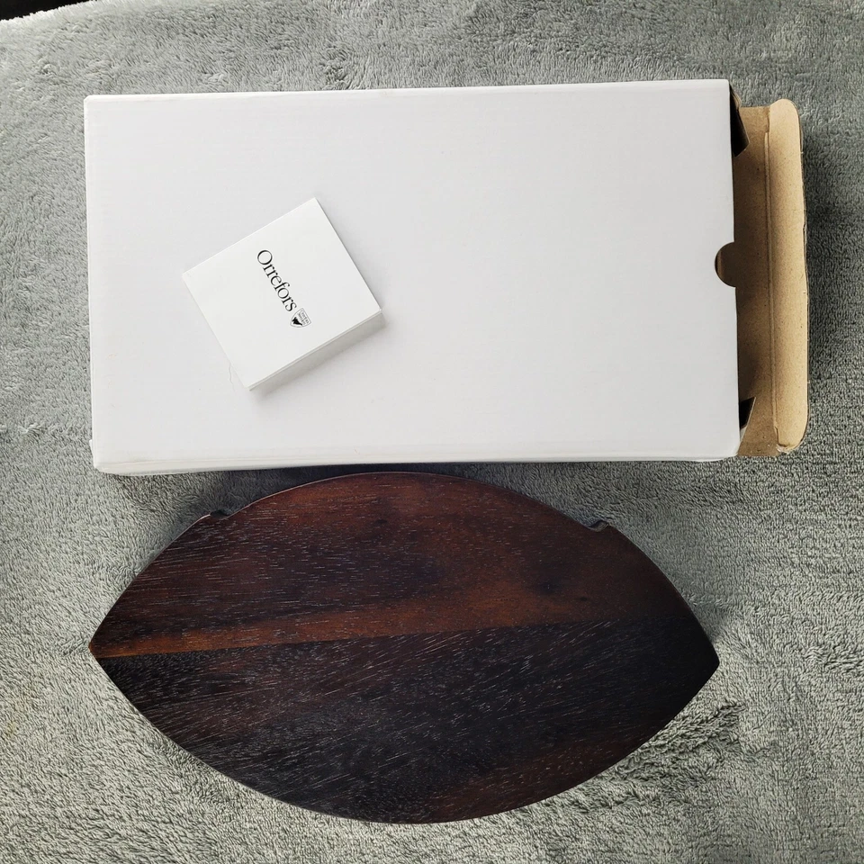 Plato de queso Orrefors Street Serveware cristal y madera elegante Kosta Suecia Foto 2 de 4