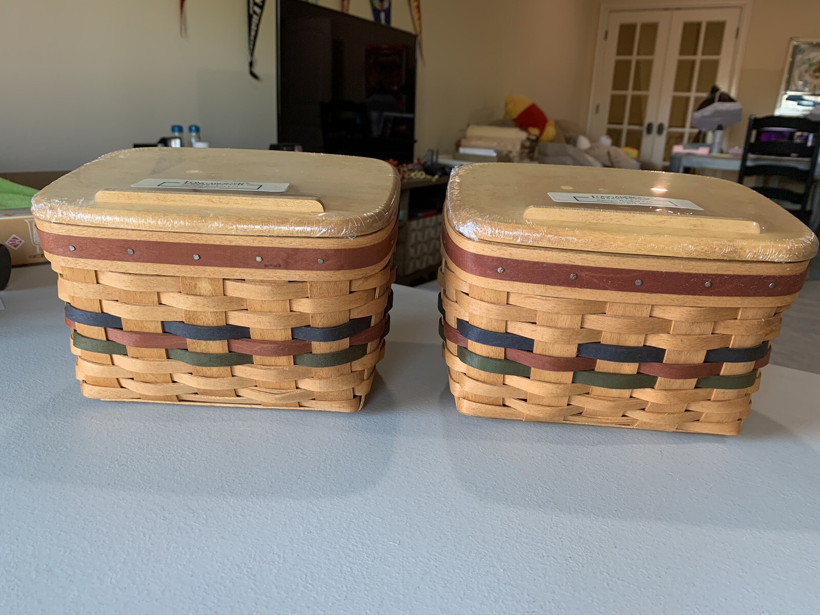 LONGABERGER RECIPE BASKET Shades of Autumn 1994 New SEALED Lid + Cards