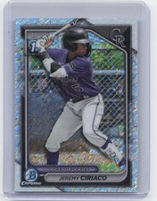 2024 Bowman Chrome #BCP-165 Jeremy Ciriaco 1st Bowman Shimmer Refractor