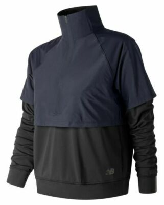 New Balance NWT Women's Q Speed Track Anorack Black and Navy Sz L