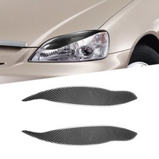 2pcs For Honda Civic 1999 2000 Carbon Fiber Headlight Eyelid Cover Eyebrow Trim