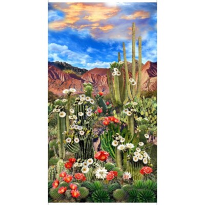 100% Baumwolle Digital Stoff Timeless Treasures West Scenic 60cm x 112cm Panel
