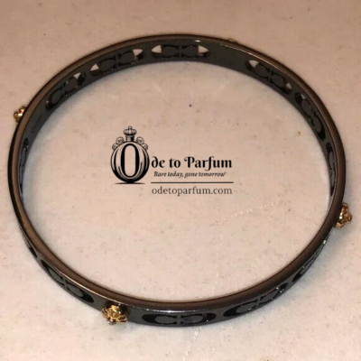 COACH Signature C Two-Tone Bangle Bracelet Gunmetal & Gold 