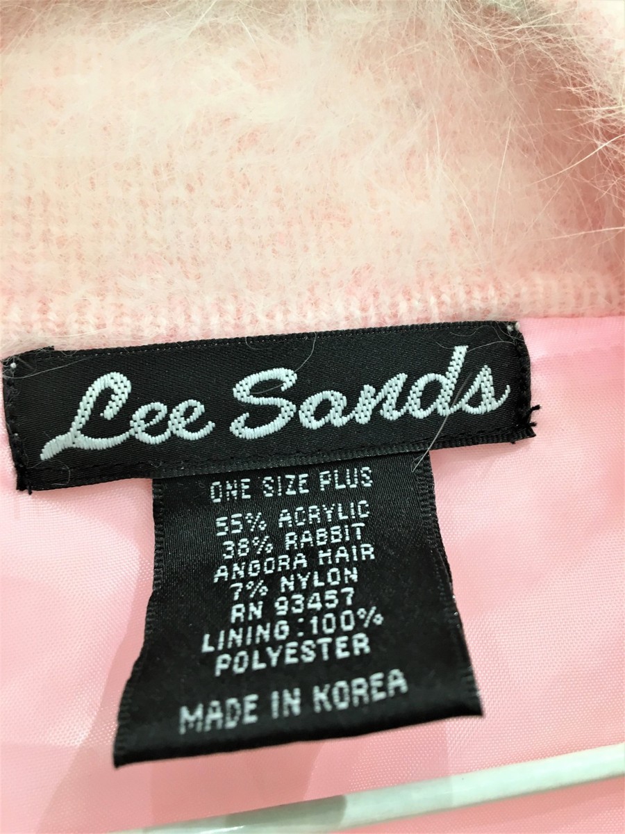 Brand New Lee Sands Pink Rabbit Angora Hair Sweater Coat One Size