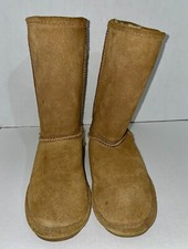 Bearpaw Elle Tall Boots Tan Sz 3 Youth Fuzzy Inside Winter Boot Kids