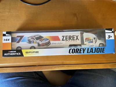 Corey LaJoie Zerex #7 Trailer Hauler 1/64 Diecast Nascar Authentics