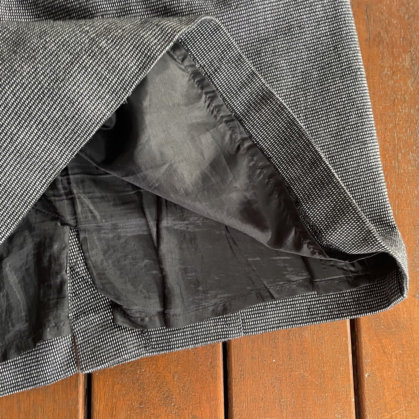 Cue Size 14 Grey Pattern Pencil Skirt Peplum Deta… - image 4