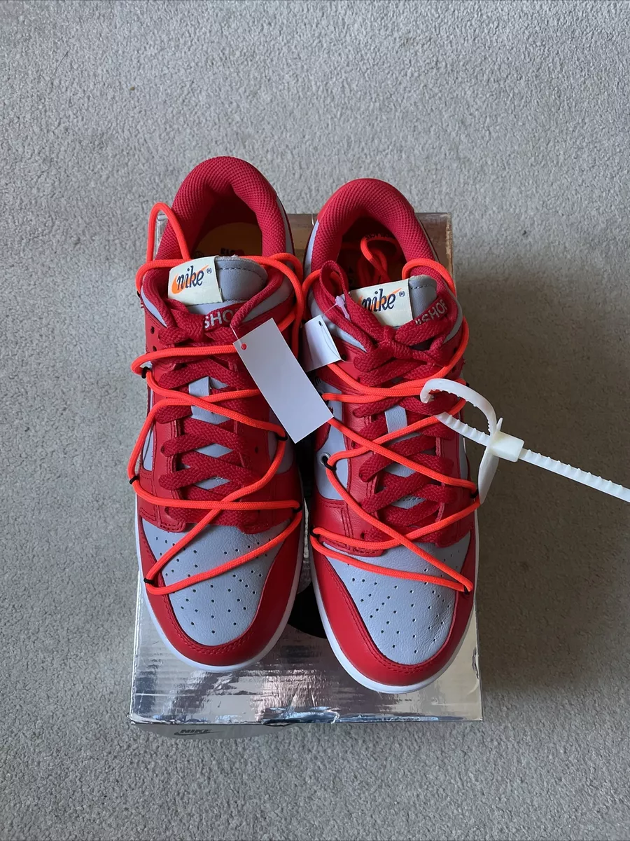 Nike Dunk Low LTHR/OW “ Off White “ Sz 7.5 New 100% Authentic
