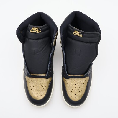 DZ5485-071 Nike Air Jordan 1 Retro High OG Black and Gold (Men's