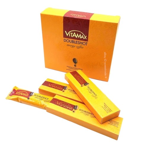VITAMAX Doubleshot Coffee for Men Energy Boost 10 Sachets x 20g Herbal Mix - Picture 4 of 12