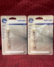 GE HALOGEN 150W T3 BULB TYPE R7S BASE 120 VOLTS  LOT OF 2 
