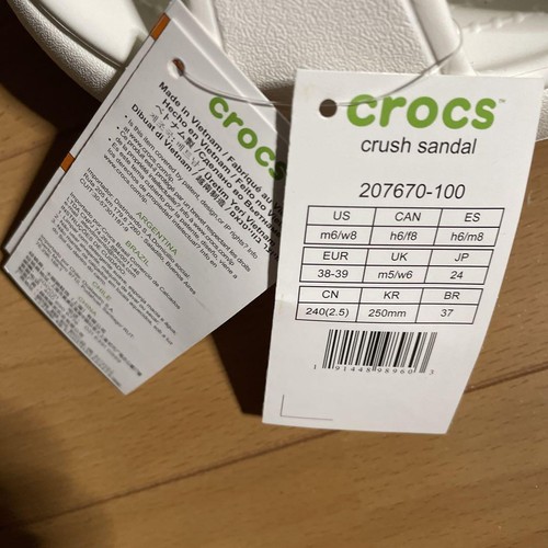 Crocs Crush Sandals Women US Shoes Size M6/W8 White - Picture 5 of 6