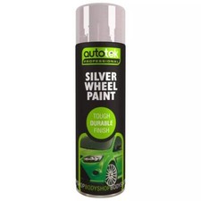 Autotek Silver Wheel Aerosol Spray Paint Durable Finish 500ml