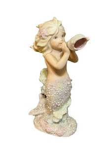 Vintage Coral Kingdom 5" Aria Mermaid Figurine Statue By Enesco 1993 #533041