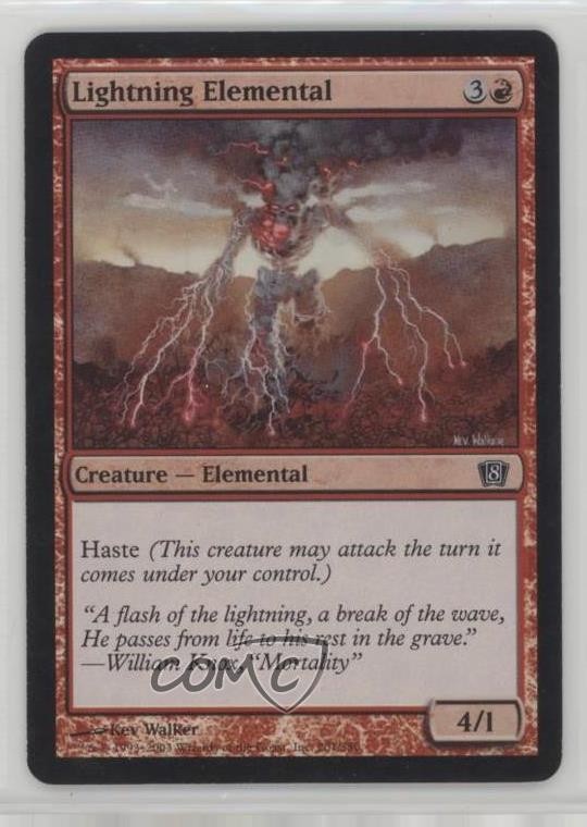 Lightning Elemental Foil Magic: 8th Edition #201 2003