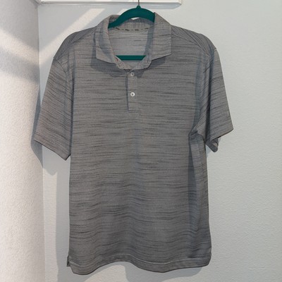 Walter Hager Clothing Men's Medium Gray Casual Short Sleeve Polo Shirt size M