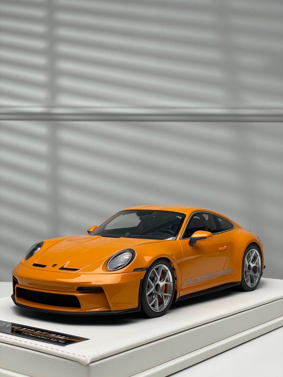 Porsche 911 S/T (Orange/ Silver Rims) [Ivy Merit Model] 1/18 scale