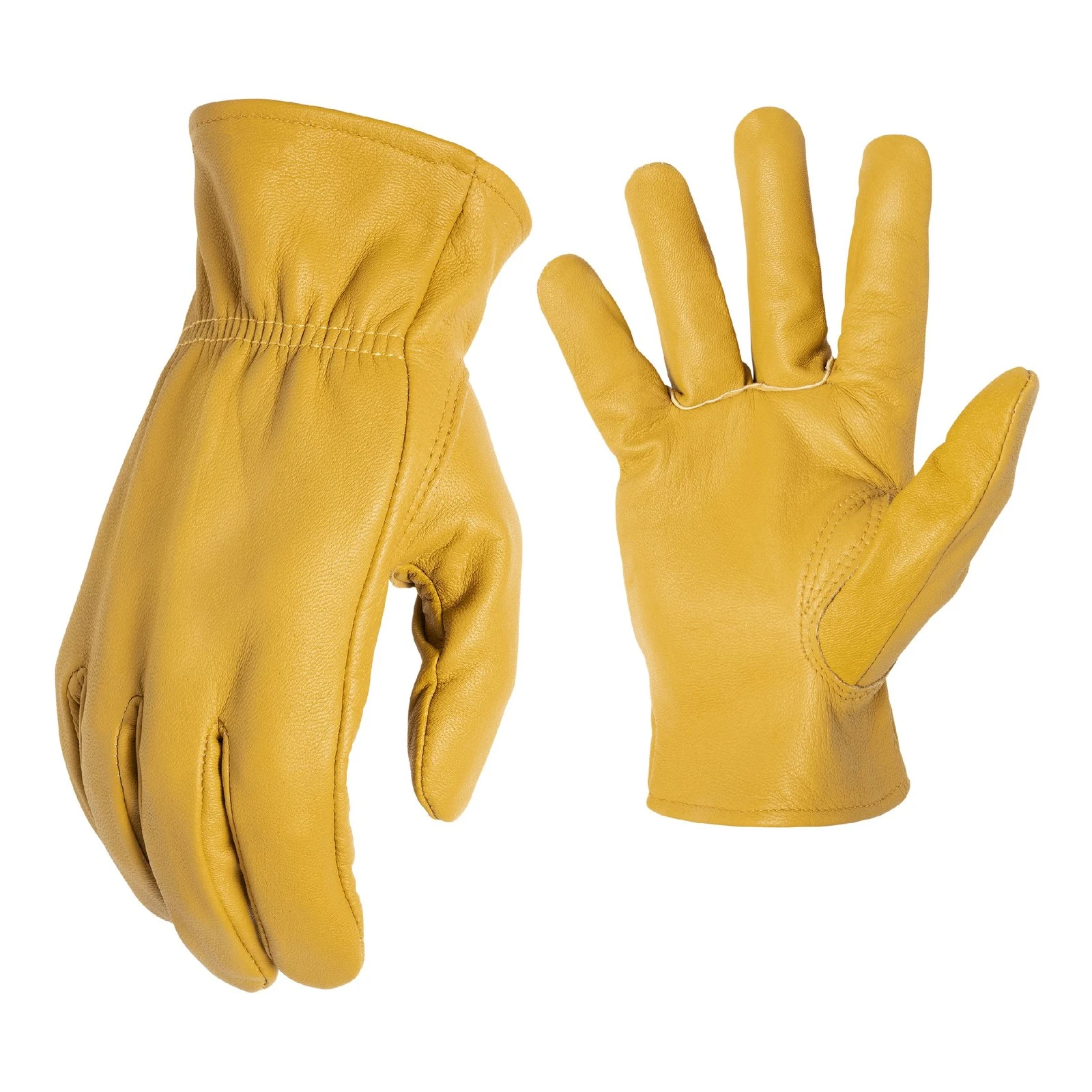Grain Leather Goatskin Work Gloves for Men and Women, Made with Genuine Top-G...