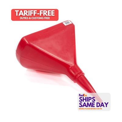 Scribner 6110R, One Red Plastic Funnel - 14In D-Shape Red Performance Parts