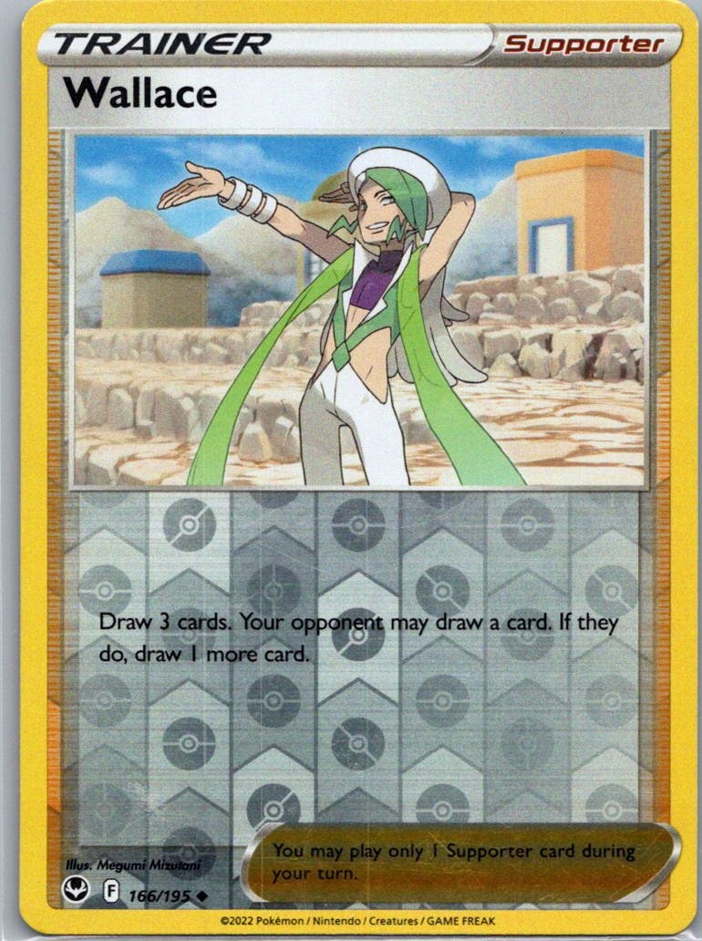 Pokemon TCG Wallace 166/195 Silver Tempest Rev Holo NM