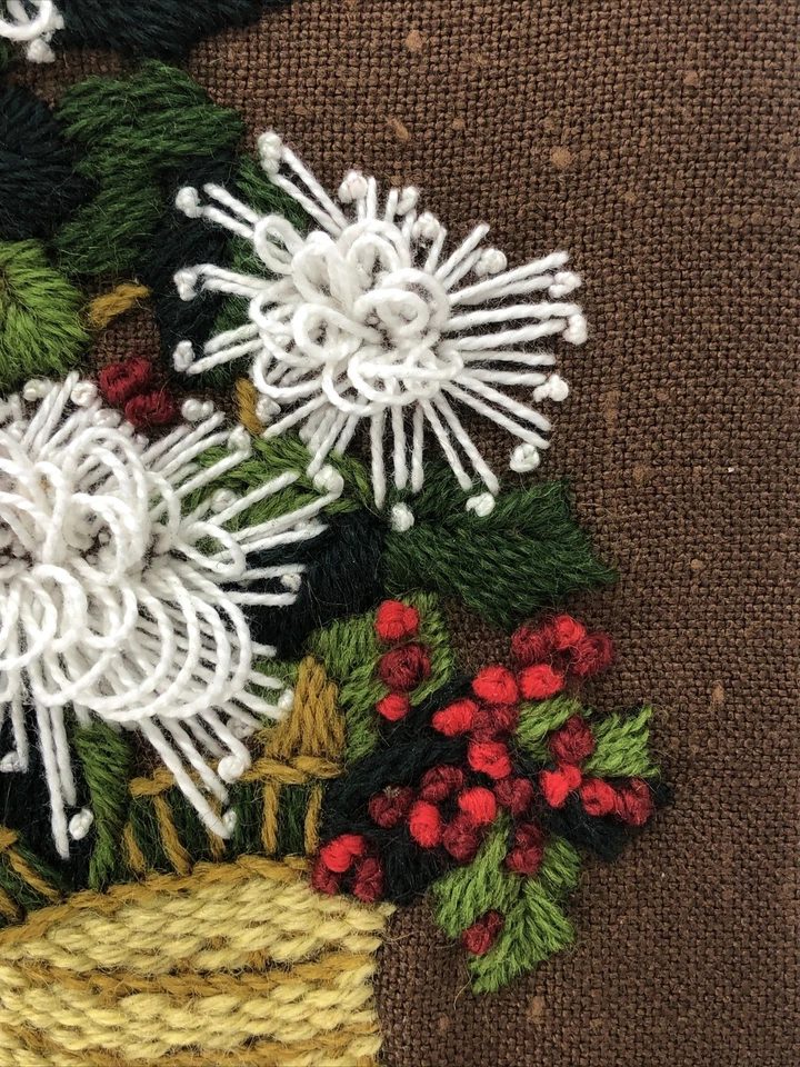 "De colección Jiffy Stitchery Crewel Mamás y Acebo Acabado No Enmarcado 5""x7""" Foto 3 de 4