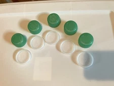 NEW TUPPERWARE SMIDGETS SET OF 5 WITH SEALS SHEER GREEN NEW SEALED HTF FREE SHPG