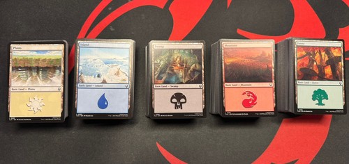 500 MTG Basic Land Cards - 100 of Each Color!!!