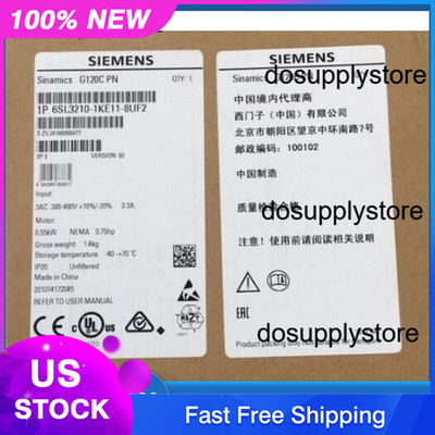 New Siemens G120C RATED POWER 0,55KW 6SL3210-1KE11-8UP2 6SL3 210-1KE11-8UP2