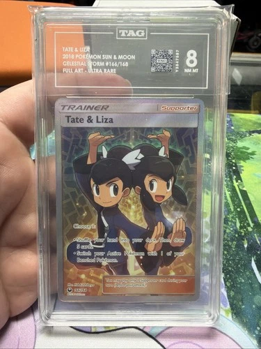 Tate & Liza 166/168 TAG 8 Pokemon Card Sun & Moon Graded Slab