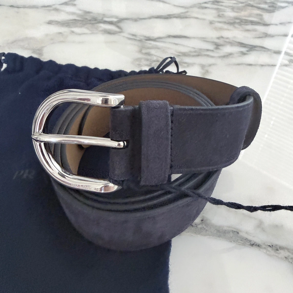 PRADA Leather Blue Belts for Men for sale | eBay
