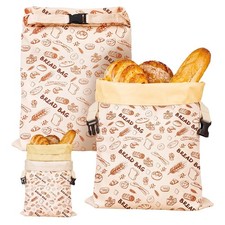 Beeswax Bread Bags for Homemade Sourdough Bread, 2 Pack XL 17"x13" Reusable B...