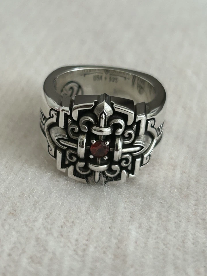 Night Rider Sanctified Sterling Silver Ring Size 12 925 SS - Image 2 of 4