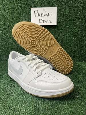 Nike Air Jordan 1 Low Golf Shoes Spikeless White Gum Men s Size 10.5 DD9315-111