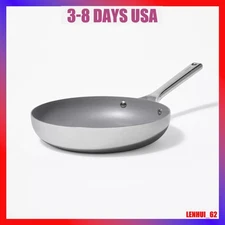 10" Nonstick Stainless Steel Fry Pan Silver - Figmint™: Ceramic Nonstick